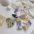 thumbnail image 4 of Vintage Sheer Socks,Summer Transparent Flower Ankle Socks,Thin Mesh Lace Elastic Jacquard Glass Silk Socks, 4 of 7