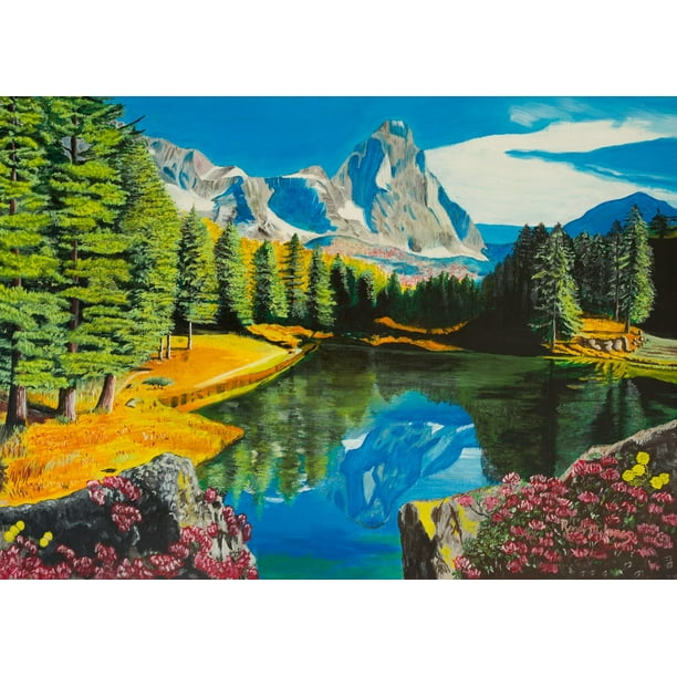 Rompecabezas Ravensburger Rocky Mountain Reflections, 300 piezas