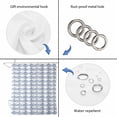 thumbnail image 4 of Ocean Blue Fish Shower Curtain, Waterproof Shower Curtains for Bathroom, Summer Fishing Coastal Nautical Simple Washable Fabric Bathtub Curtain Set Bath Decor with 12 Hooks Stall 36"x72", 4 of 8