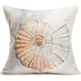 thumbnail image 4 of Coastal Conch Shell Throw Pillow Cover Mediterranean Ocean Park Decorative Pillowcase Vintage Cotton Linen Cushion Cover Decor Outdoor Home for Couch 18"x18" Set of 4 (Shell Set), 4 of 6