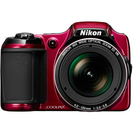 Nikon Red COOLPIX L820 Compact System Digital Camera with 16 Megapixels, 30x Optical Zoom and 4-120mm Lens Included