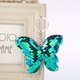 thumbnail image 4 of SPRING PARK Bag Decor Butterfly Ring Glitter Sequins Keychain Handbag Pendant Holder Gift, 4 of 7