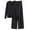 Black, variant on Lovskoo 2024 Women's Sweater Set Trendy Wide Leg Pants Sweater Two Piece Set V Neck Knitted Suit Black