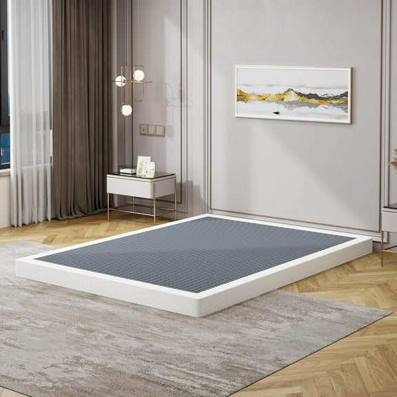 3 Inch Heavy Duty Box Spring Queen Size Metal Mattress Foundation, Easy Assembly, Noise Free