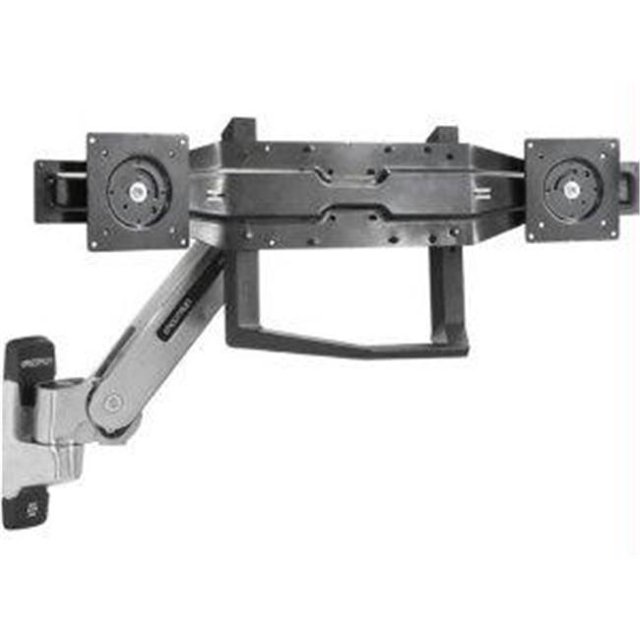 Kit, 24 Dual Monitor Arm, With Pivots, E-coat Black -