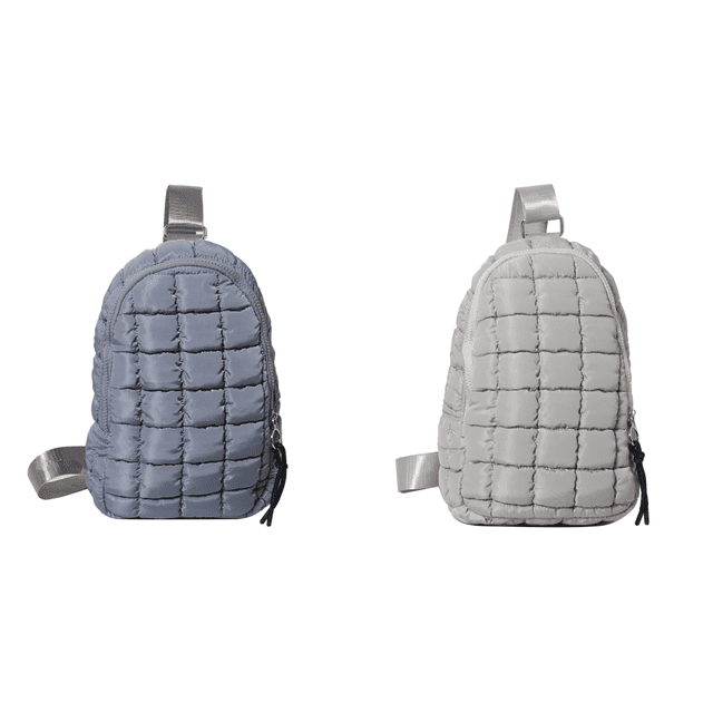 Bolso Pecho para Mujer Bandolera Acolchado Fiestas Y (gris Oscuro)
