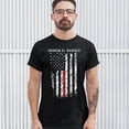 thumbnail image 3 of Tee Hunt Honor & Respect Thin Line T-Shirt Firefighter American Flag Men's Tee, 3 of 5