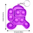 thumbnail image 4 of Simple Sensory Toy Fidget Dimple Toy Keychain, Silicone Bubbles Flipping Board Toy, Stress Relief Dimple Fidget Toy for Concentration Training, Hand Exercise Educational Toy for Kids Adults (#12), 4 of 4