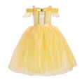 thumbnail image 2 of Girls' Princess Yellow Costumes Princess Dress up Halloween Costume for Child 3/4, 2 of 6