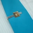 thumbnail image 2 of Collie Dog in the Woods Square Tie Bar Clip Clasp Tack- Silver or Gold, 2 of 5
