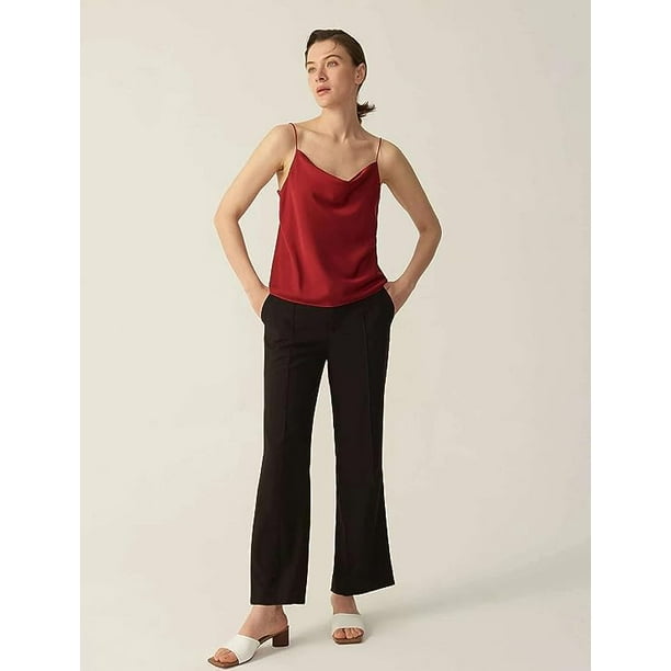 Silk Camisole Tops for Women Cowl Neck Camis Satin Tank Top Sexy