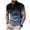 Blue, variant on ZVNAΖH Mens Ombre Print Shirt, Short Sleeve Button Down Lapel Collar Mesh Sport Top, S-3XL