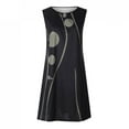 thumbnail image 3 of Jophufed Summer Spring Dresses for Women 2022 Cute Cold Shoulder Boho Tshirt Dresses A Line Shift Floral Printed Tunic Dress,Sleeveless Beach Short Mini Sundress, 3 of 5