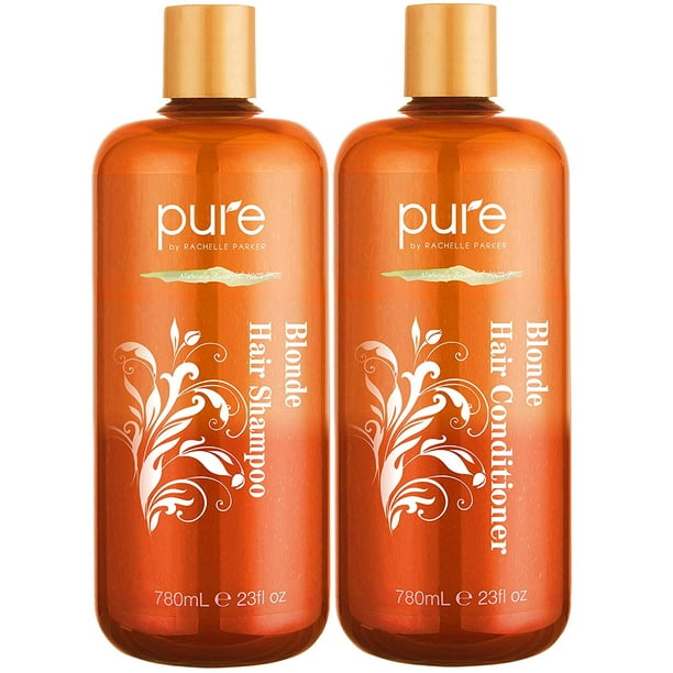 Shampoo And Conditioner For Blonde Hair Protects Balances Shampoo And Conditioner For Color Treated Hair Blonde Bleached Highlighted Hair Sulfate Free Purple Shampoo Conditioner Set By Pure Walmart Com