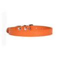 thumbnail image 1 of 2pcs Pu Leather Solid Soft Colorful Pet Dog Collar For Small Medium Large Dogs Neck Strap Adjustable Safe Labrador Puppy Kitten Cats Collar_Jiuedso, 1 of 1