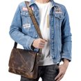 thumbnail image 6 of Leather Messenger Bag for Men Women Medium  bag Retro Crossbody Shoulder bag Mens Purse Handbag, 6 of 9