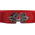 thumbnail image 4 of ziyahi Ceinture Grand pour Femmes Mode Élastique Extensible Boucle Ceinture Robe Vintage Ajustée Serrée Ajourée Déco, 4 of 5