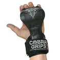 thumbnail image 3 of Cobra Grips PRO Weight Lifting Gloves Heavy Duty Straps Alternative Power Lifting Hooks for Deadlifts Adjustable Neoprene Padded Wrist Support A PRO Black Rubber One Size, 3 of 5