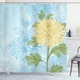 thumbnail image 1 of Ambesonne Flower Shower Curtain, Romantic Chrysanthemum, 69"Wx84"L, Pale Yellow Olive Green, 1 of 3