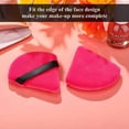 thumbnail image 2 of 12 Powder Puff Face Triangle Makeup Puff for Loose Powder Soft Body Cosmetic Foundation Sponge Mineral Powder Wet Dry Makeup Tool beauty cotton pack triangular application (ROSE RED), 2 of 5
