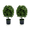 Dark Green, variant on Topiary Trees Artificial Outdoor, 20 Inch  Boxwood Ball Trees Artificial Topiary Ball Tree for  Porch, Home, Garden Decor, 2 Pack