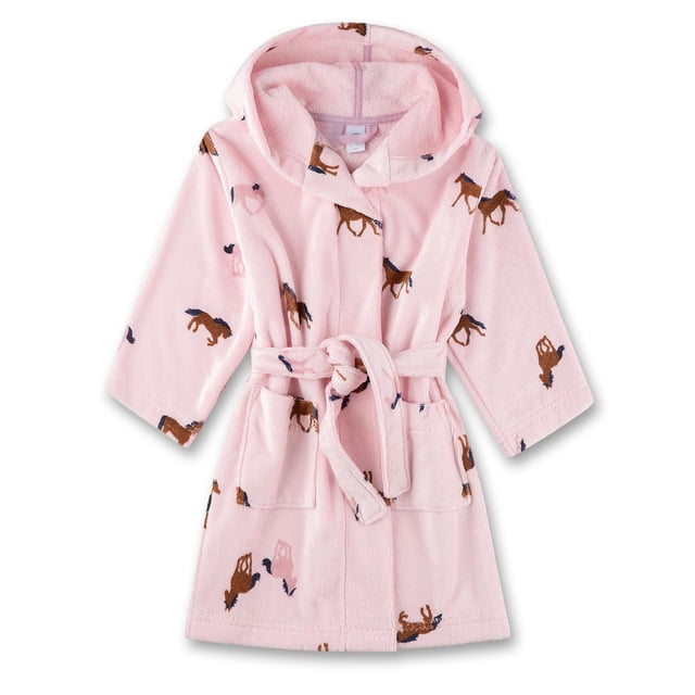 Sanetta Albornoz Para Niñas - Bañador, Algodón, Capucha, Bolsillo, Rayas Rosa 104