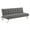 Gray-Fabric, variant on Sawyer Futon in Gray Fabric with Stainless Steel Legs