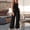Black, variant on Linen Sets for Women 2 Piece Summer Sleeveless Short Sleeve Top and Trousers Outfit Set Fashionable Plain Leisure Suit Loungewear with Pockets Wide Leg Pants Tracksuit Lounge Matching Sets