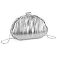 thumbnail image 2 of Spencer Evening Bag Clutch Purses for Women Shell Shpae Shoulder Crossbody Bag with Detachable Chain for Prom Party Wedding Engagement, Silver, 2 of 12