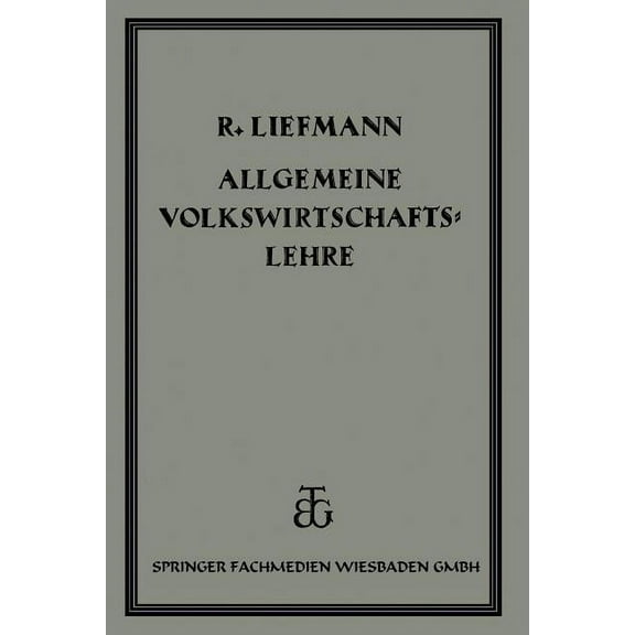 Allgemeine Volrswirtschaftslehre, (Paperback)