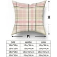 thumbnail image 6 of Easter Decorative Pillow Covers 16x16 Spring Light Pink Green Buffalo Plaid Holiday Throw Pillows Easter Decorations Pillowcase Cotton Square Cushion Cover Decor for Home Couch Bed Soft Set of 2, 6 of 6