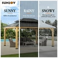 thumbnail image 2 of Sunjoy 12 ft. x 16 ft. Cedar Framed Gazebo with Steel Hardtop, 2 of 9