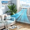 thumbnail image 2 of 12,000 BTU 3-in-1 Window Air Conditioner, Cools Up to 550 Sq. Ft, Quiet & Energy Saving, Remote Control, 4 Fan Speeds, 24H Timer & Sleep Mode, 2 of 8