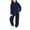 Navy, variant on ITSAME Girls 2-Piece Outfits Long Sleeve Hooded Sweatshirt and Sweatpants Set Fall Winter Casual Active Clothing Gray Size 8