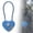 Blue, variant on Combination Lock,3 Digit Heart Shaped Padlock For School Gym Locker,Heart Lock With Steel Wire Rope,Purse Lock,Cable Luggage Locks,Sports Locker Lock,Luggage,Fence,Backpack,Valentine Gift,1PC,Red