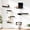 Black, variant on 5-in-1 Cat Wall Shelves  Solid Wood & Sisal Scratcher 44lbs Max Load Mounted Furniture For Climbers Climbing System Fits Drywall Walls - Cool Gray