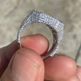 thumbnail image 6 of Men's Real Solid 925 Sterling Silver Initial Letter C Iced Baguette Flooded Out Big Hip Hop Ring Size 10, 6 of 9