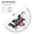 thumbnail image 6 of Christmas Tree Skirt, Patriotic Raccoon Illustration Christmas Tree Decorations Indoor, Tree Skirts Mat With Tassel Trim for Halloween New Year Holiday Christmas Party Decor 36 Inches, 6 of 7