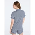 thumbnail image 3 of Joyspun Women's Dreamy Soft Collection Notch Collar Top and Shorts Pajama Set, 2-Piece, Sizes XS-3X, 3 of 5