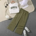 thumbnail image 2 of FAOWME Girls Summer Sleeveless Letter Tank Tops And Casual Pants Set For Big Kids Green 11 Years, 2 of 3