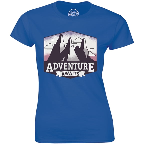 Adventure Awaits Mountain Trekking Climbing Camping Camper Exploring T-Shirt