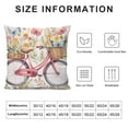 thumbnail image 5 of Nawypu  Welcome Summer Bicycle Flower Basket Pillow Cases Cushion Cover Pink Bike with Beautiful Flower Butterfly Decorative Throw Pillow Covers Farmhouse Decoration for Sofa Bed Home Outdoor, 5 of 5