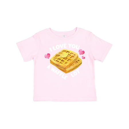 

Inktastic Valentine s Day I Love You a Waffle Lot with Hearts Gift Toddler Boy or Toddler Girl T-Shirt