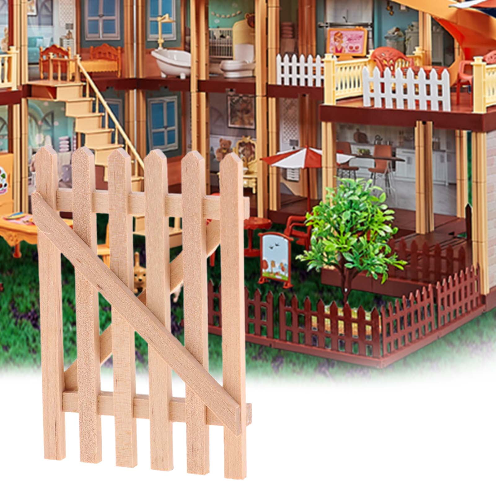 Mini Long Wooden Fence For 1:12 Miniature Dollhouse/Decoration/Accessories/Model 