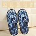 thumbnail image 2 of Balery Blueberry Pantuflas de Casa de Felpa Silenciosas con Diseño Estampado, Zapatillas Cómodas Antideslizantes de Algodón para Interior-Medium, 2 of 8