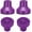 Purple, variant on SupreGear Quad Cane Tips, 13 mm, 4 Pack, Rubber Feet with Textured Base, Black
