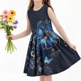 thumbnail image 3 of Piuwrlz Girls Summer Dresses Girl Casual Play Dresses Pleated Skirts Multicolor Size 13 Years, 3 of 3