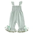 thumbnail image 2 of Onesies 3-6 Months Unisex Toddler Baby Girl Jumpsuit Little Kids Cap Sleeve Belted Wide Leg Romper Cute One Piece Summer Outfits, 2 of 7