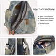 thumbnail image 4 of KL928 Denim Sling Bag - Small Crossbody Backpack Shoulder Casual Daypack Rucksack for Men Women, 4 of 7