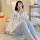 thumbnail image 1 of Pijama de mujer de primavera y otoño, cárdigan de manga larga, ropa de casa, traje de otoño e invierno, 1 of 6